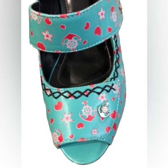 Tuk Anchors Away Rockabilly high heel shoes - Picture 8 of 8
